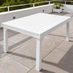 Table De Jardin Extensible 12 Places Aluminium Murano (320 X 100 Cm) - Blanche -Mobilier De Jardin table de jardin rectangulaire extensible aluminium murano 320 x 100 cm blanche 76778 1582557095