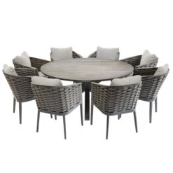 Table De Jardin Ronde Aluminium Embruns - Noisette -Mobilier De Jardin table de jardin ronde aluminium embruns noisette 68498 1684241995