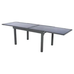 Table De Jardin Extensible 12 Places En Verre Murano (320 X 100 Cm) - Anthracite -Mobilier De Jardin table ext verre 200 320 anthracite 68605