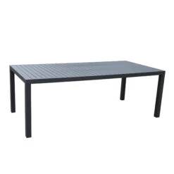 Table De Jardin 8 Places Aluminium Murano (210 X 100 Cm) - Gris Anthracite -Mobilier De Jardin table fixe rectangulaire murano 210x100 anthracite 76667