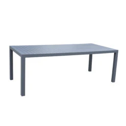 Table De Jardin 8 Places Aluminium Murano (210 X 100 Cm) - Gris Ardoise -Mobilier De Jardin table fixe rectangulaire murano 210x100 ardoise 76673