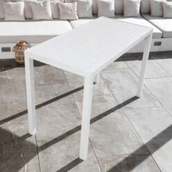 Table Haute 6 Places Aluminium Murano - Blanche -Mobilier De Jardin table haute aluminium murano blanche 76652 1582541909