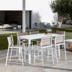 Tabouret De Jardin Alu Empilable Murano - Blanc -Mobilier De Jardin tabouret de jardin alu empilable murano blanc 76547 1582549144