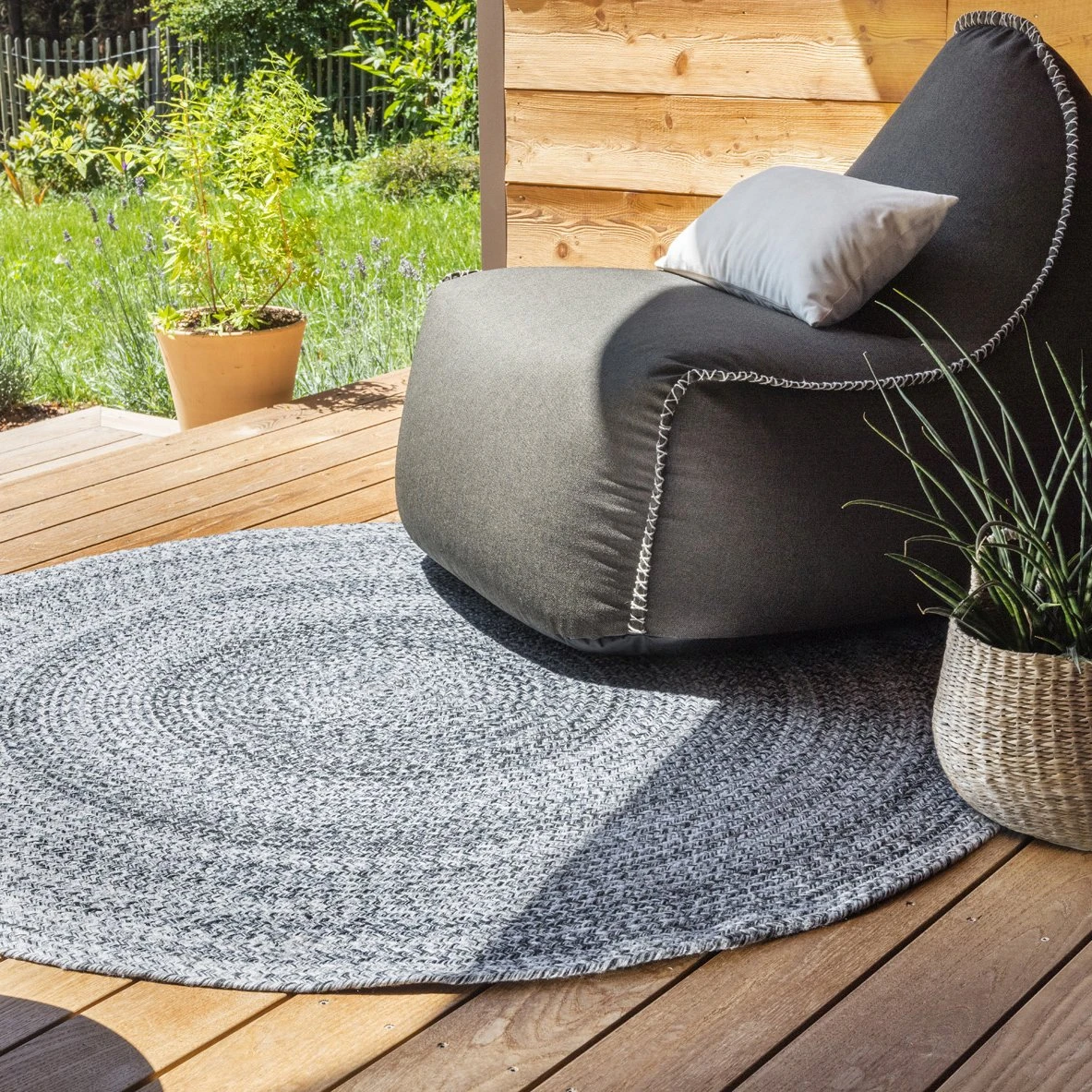 Tapis d'extérieur (D160 cm) Pablo Poivre et sel Tapis D'extérieur (D160 Cm) Pablo Poivre Et Sel -Mobilier De Jardin tapis d ext rieur d160 cm pablo poivre et sel 115132 1658473174