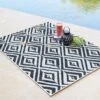 Tapis D'extérieur (120 X 160 Cm) Losange Noir