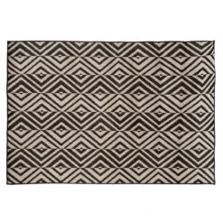 Tapis D'extérieur (120 X 160 Cm) Losange Noir -Mobilier De Jardin tapis ext int color n b120x160 126636 1675174347