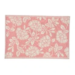 Tapis D'extérieur (120 X 180 Cm) Fleurs Rose