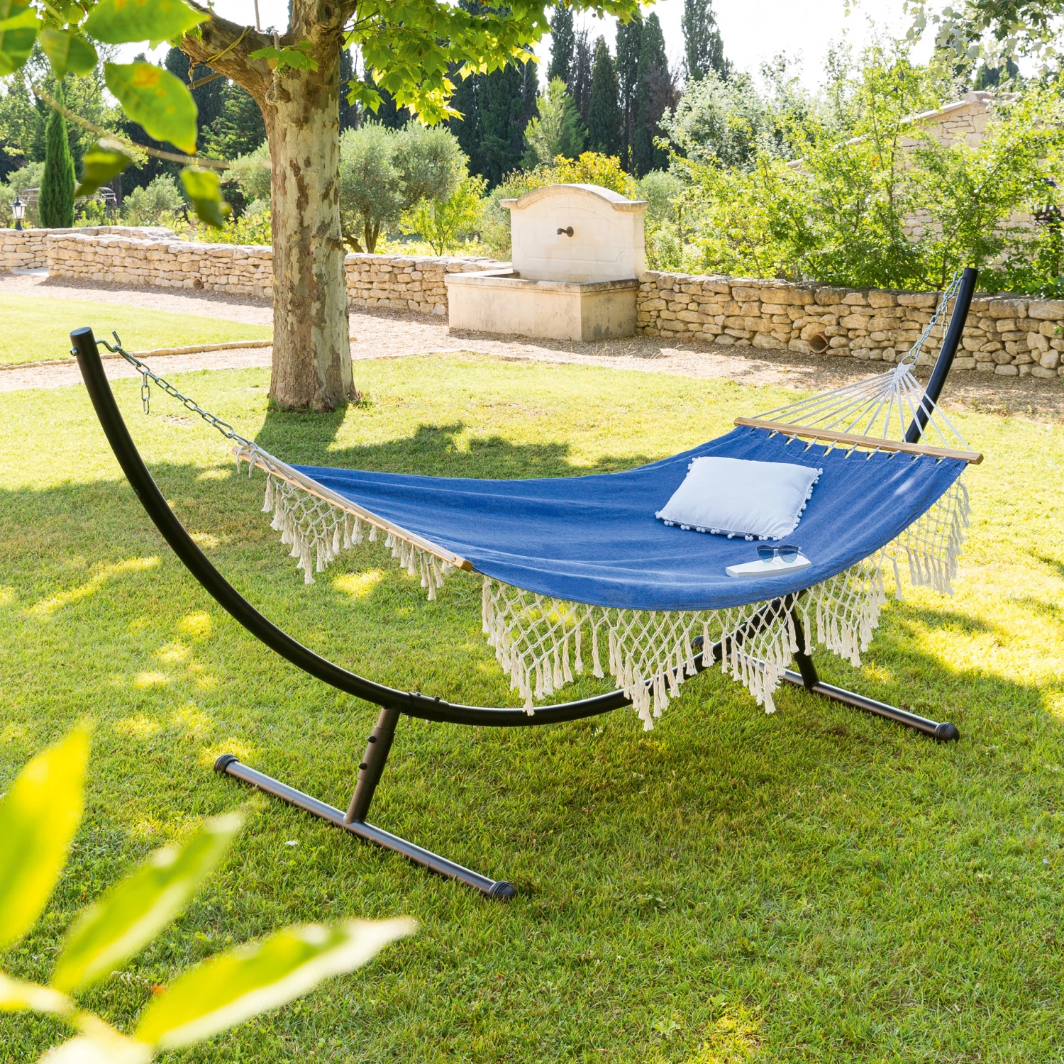 Toile de hamac Duo Rialto - Bleu Jean Toile De Hamac Duo Rialto - Bleu Jean -Mobilier De Jardin toile de hamac duo rialto bleu jean 68252