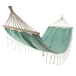 Toile De Hamac Frangi - Aqua -Mobilier De Jardin toile de hamac frangi bleu 50371