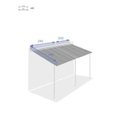 Toile De Pergola Belize (3,5 X 6 M) - Gris Ardoise -Mobilier De Jardin toile de pergola belize 3 5 x 6 m ardoise 112928 1647591313