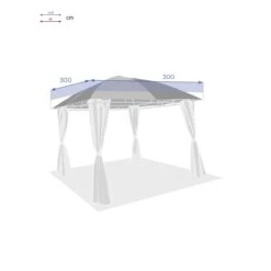 Toile De Tonnelle Sawara (3 X 3 M) - Ivoire -Mobilier De Jardin toile de tonnelle sawara 3 x 3 m ivoire 112919 1647596136