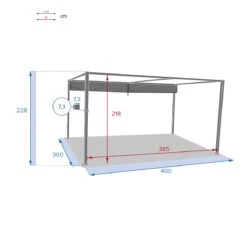 Tonnelle Palmeira (3 X 4 M) - Noisette -Mobilier De Jardin tonnelle palmeira 3 x 4 m noisette 113012 1647262667