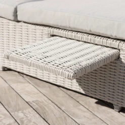 Transat Double Résine Tressée / Canapé De Jardin Calvi - Gris Clair -Mobilier De Jardin transat double canape de jardin calvi blanc gris clair 76814 1582724362