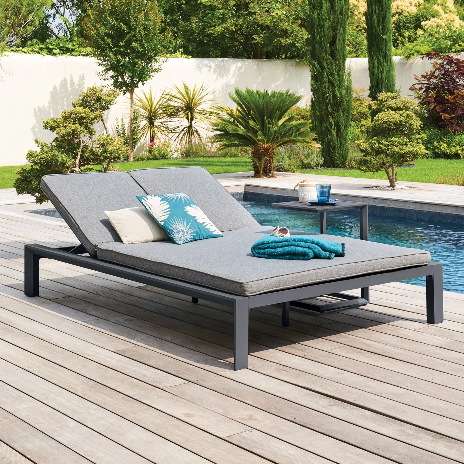 Transat double texaline Evasion - Gris anthracite Transat Double Texaline Evasion - Gris Anthracite -Mobilier De Jardin transat double evasion gris graphite gris anthracite 113015 1645016463
