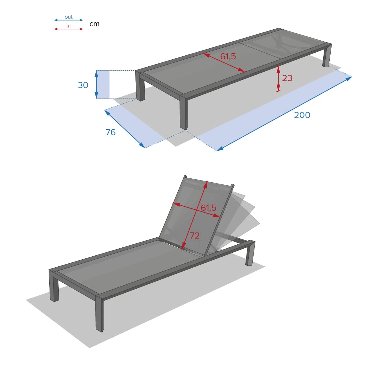 Transat texaline Evasion - Gris graphite / Gris anthracite Transat Texaline Evasion - Gris Graphite / Gris Anthracite -Mobilier De Jardin transat evasion gris graphite gris anthracite 92506 1641456594