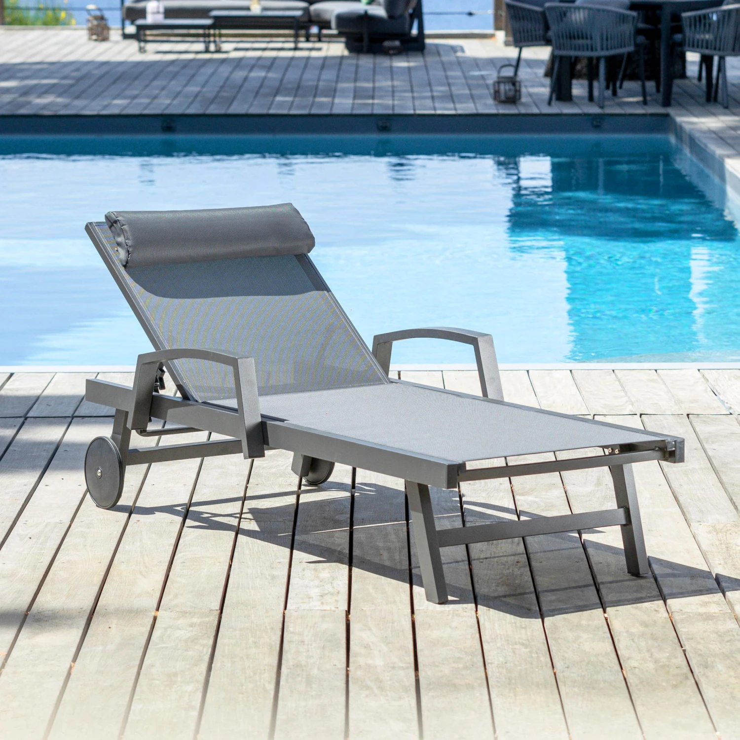 Transat texaline Pirae - Gris anthracite Transat Texaline Pirae - Gris Anthracite -Mobilier De Jardin transat pirae gris anthracite 94525 1685712601