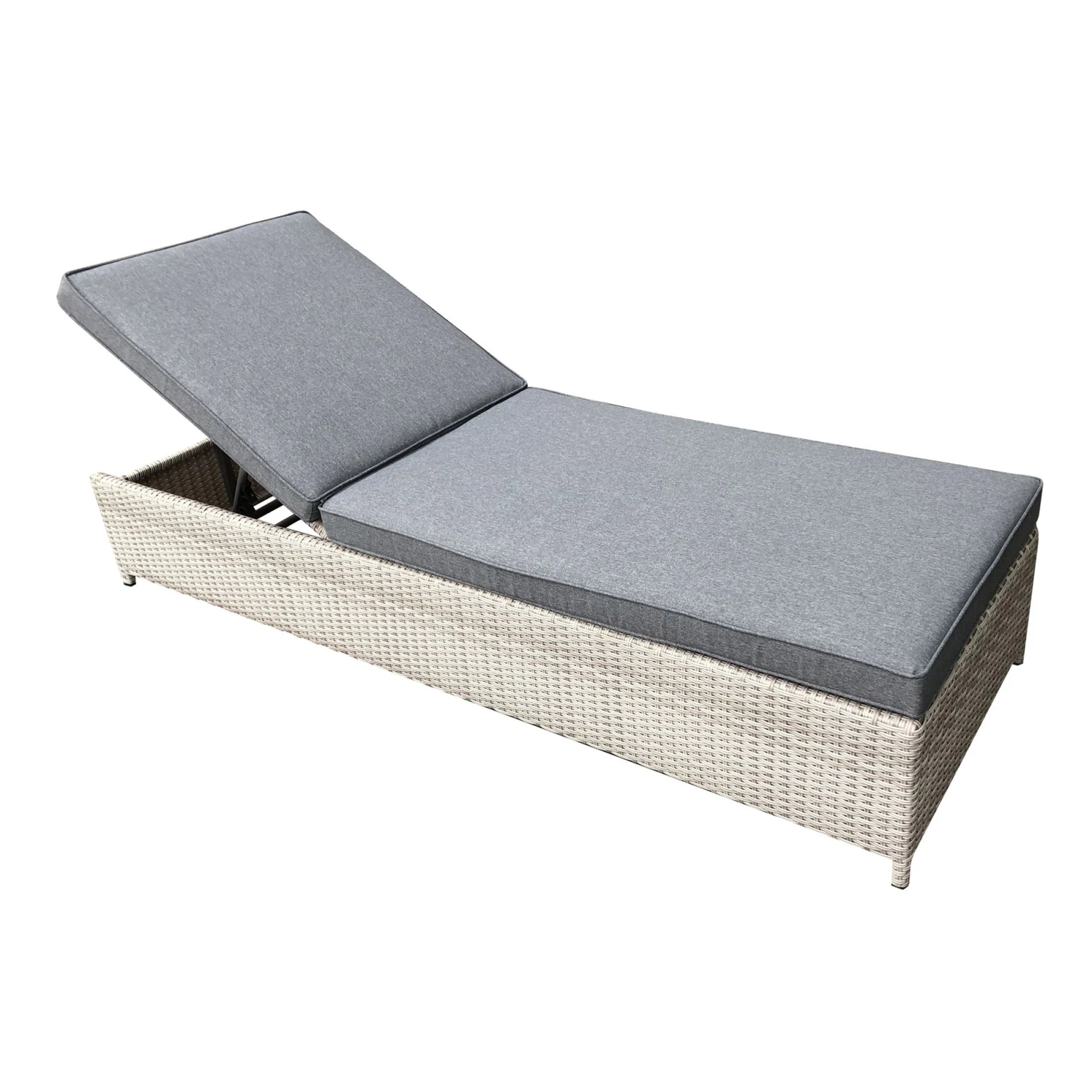 Transat résine tressée Tivoli - Gris clair / Gris foncé Transat Résine Tressée Tivoli - Gris Clair / Gris Foncé -Mobilier De Jardin transat tivoli gris 68553